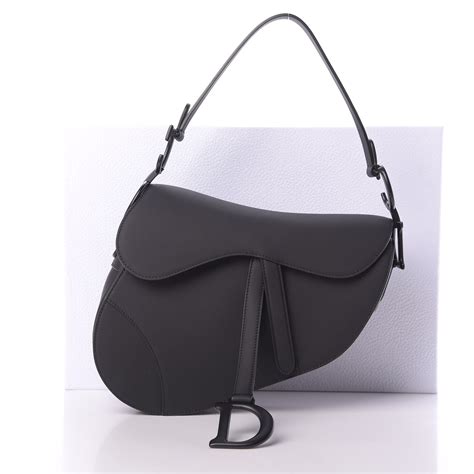 matte black dior saddle bag|christian dior saddle bag black.